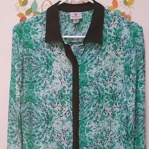 Worthington Petite dressy silky blouse
